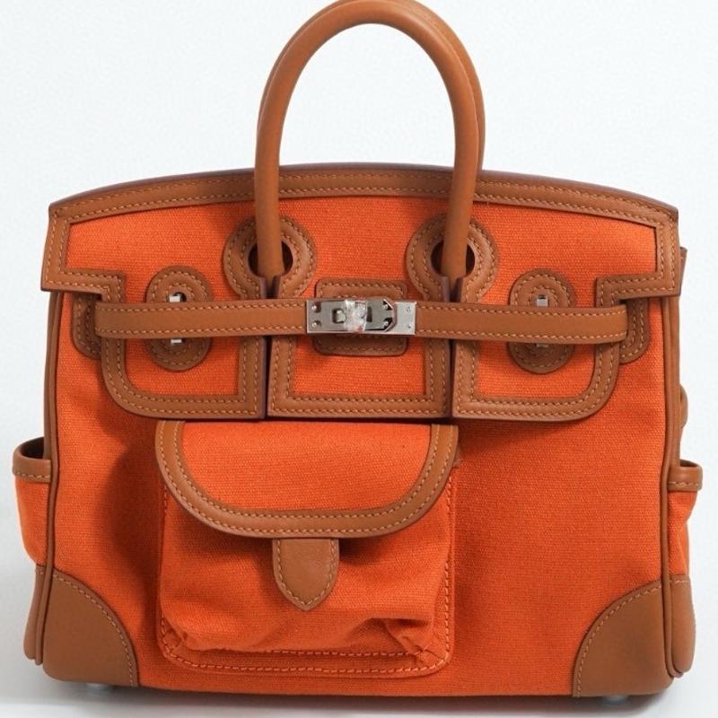 Hermes Birkin 25 Cargo Bag Orange